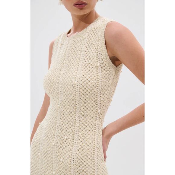 AKIRA Feelin' Sweet Knit Sweater Dress with Pearls Size Small NEW - Picture 2 of 9